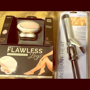Flawless leafs and Conair Curler Pkg -New